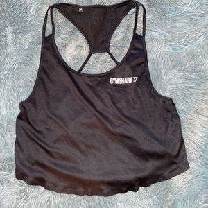 Black Gymshark Cropped tank top